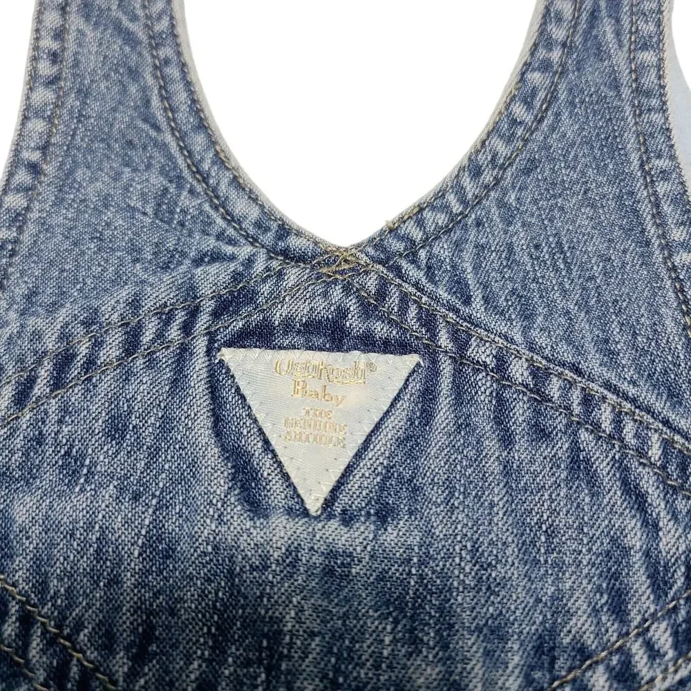 Vintage Oshkosh Baby 12 Months Fleece Lined Overalls Heavyweight 90's Embroidery